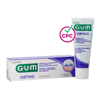 6896175 Gum Ortho Pasta Dentífrica 75ml | Gel para Aparelho Ortodôntico | Limpeza Profunda | Acalma Gengivas