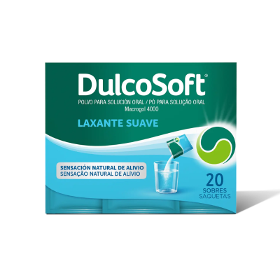 6983031 Dulcosoft Pó para Solução Oral 20 Saquetas | Alívio Suave da Prisão de Ventre | Para Fezes Duras | +8 Anos