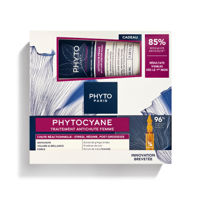 7555862  Phyto Phytocyane Mulher Reacional 12 Ampolas + Champô 100ml | Queda Súbita Pós-Parto, Stress