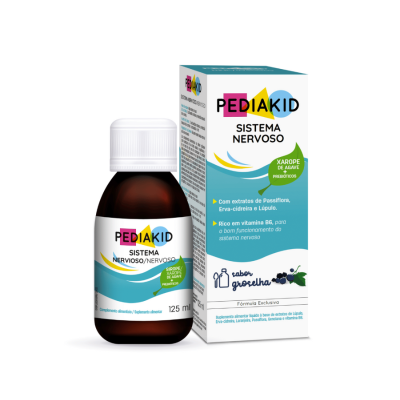 7552380 Pediakid Sistema Nervoso Xarope 125ml +3Anos | Sabor Groselha | Passiflora + Vitamina B6