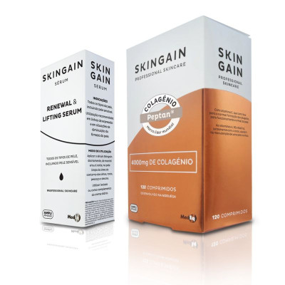 6386193 Skingain Pack 120 Comp. + Sérum Lifting Oferta | Tratamento 4 Meses