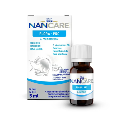 6629931 NANCARE FLORA-PRO Gotas 5ml | Probiótico LGG para Bebés | Diarreia e Antibióticos