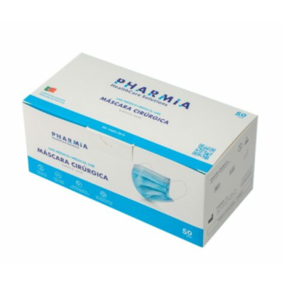 7263681 Pharmia Máscara Cirúrgica Tipo IIR Caixa 50 Unidades | Proteção Alta