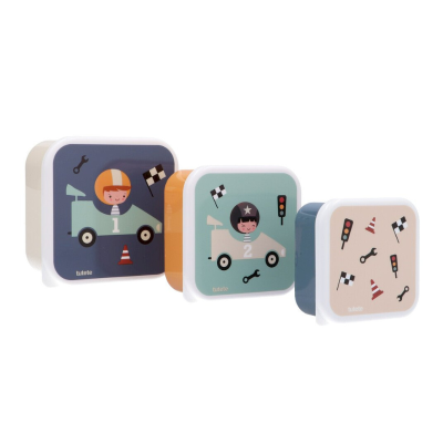 8434149710124 Tutete Lancheiras Speed Racers Conjunto 3 Caixas | Sem BPA