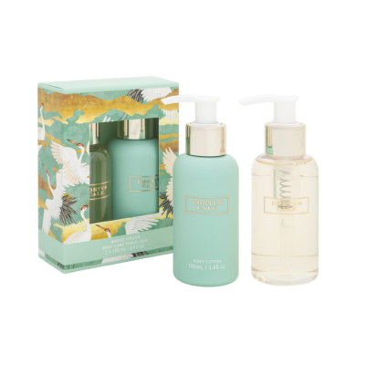 1002150 Castelbel Set de Viagem White Crane | Gel + Loção Corporal 2x100ml | Fragrância Amadeirada-Cítrica