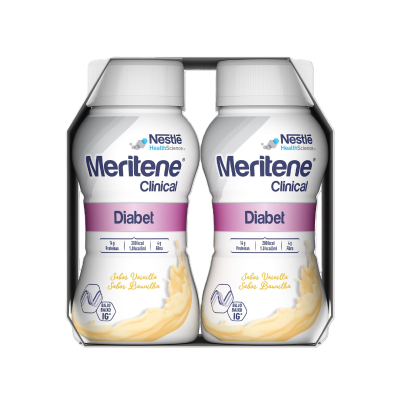 7588244 Meritene Clinical Diabet Baunilha 4x200ml | Nutrição para Diabetes | Baixo Índice Glicémico