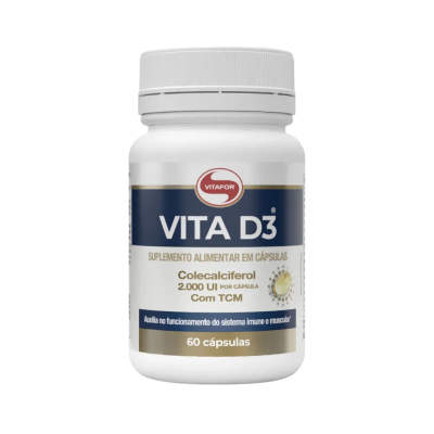 Vitafor Vita D3 Suplemento 60 Caps | Para Ossos e Imunidade