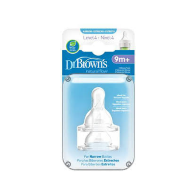 Dr. Brown's Tetinas Boca Estreita Nível 4 9m+ | Farmácia d'Arrábida