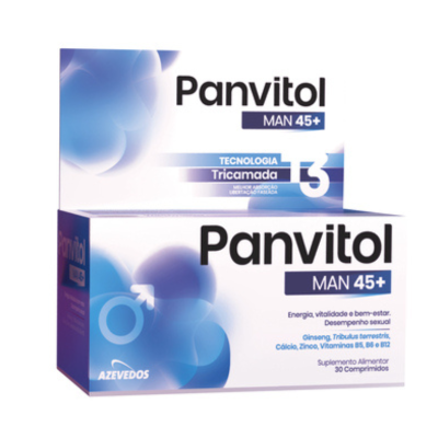 7531517 Panvitol Man 45+ 30 Comprimidos | Suplemento para Homem | Energia, Mente & Vitalidade