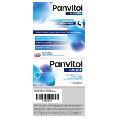 Panvitol Man 45+ 30 Comprimidos | Farmácia d'Arrábida