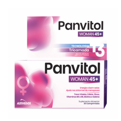 7531525 Panvitol Woman 45+ 30 Comprimidos | Suplemento para Mulher | Menopausa, Beleza & Energia