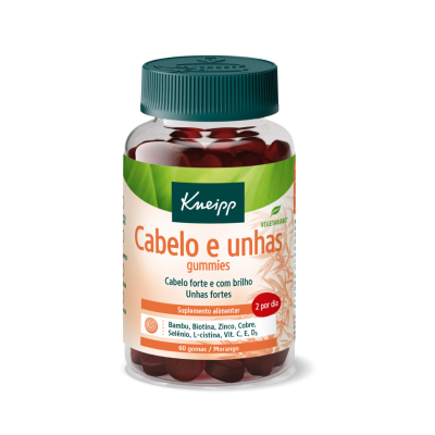 7544718 Kneipp Gomas Cabelo & Unhas 60 Uni. | Força e Brilho | Sabor a Morango