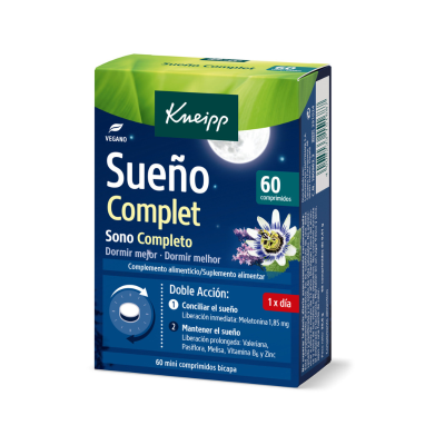 7544742 Kneipp Sono Completo 60 Comprimidos | Dupla Ação para Domir