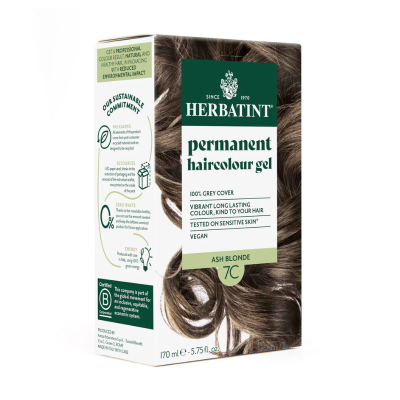 8016744809948 Herbatint 7C Louro Cinza | Neutraliza Amarelos | Coloração Sem Amoníaco