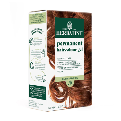 Herbatint 7R Louro Acobreado | Reflexos Cobre/Morango | Coloração Sem Amoníaco