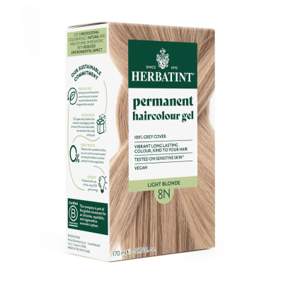 Herbatint 8N Louro Claro | Base para Tons Claros | 100% Cobertura Brancos Sem Amoníaco