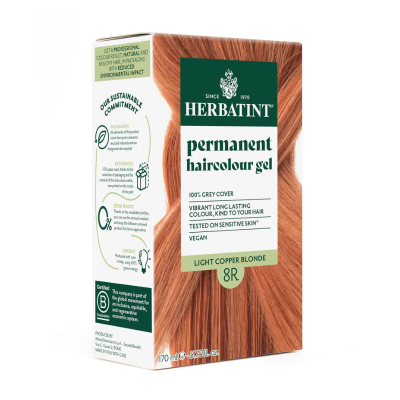 8016744809900 Herbatint 8R Louro Claro Acobreado | Louro Morango | Reflexos Cobre Claro Intenso