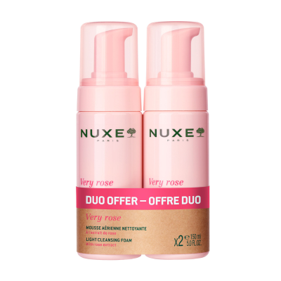 7605774 Nuxe Promo Very Rose Espuma de Limpeza 2x150ml | Limpa e Acalma | Para Pele Sensível