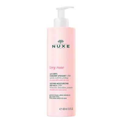Nuxe Very Rose Leite Corporal Hidratante 24H 400ml | Com Extrato de Rosa | Para Pele Sensível