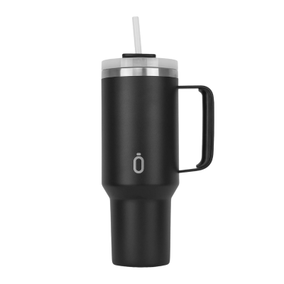 8435799100815 Runbott Copo Termo Latt Black 1100ml | Mantém Frio 28h & Quente 12h | Tampa com Palhinha | Tecnologia Evertaste