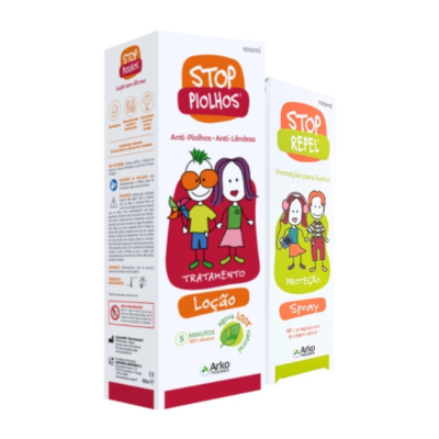 7288365 Stop Piolhos Cuidado Total Pack | Loção Tratamento + Spray Repelente | Elimina e Previne Piolhos | A partir 6 Meses