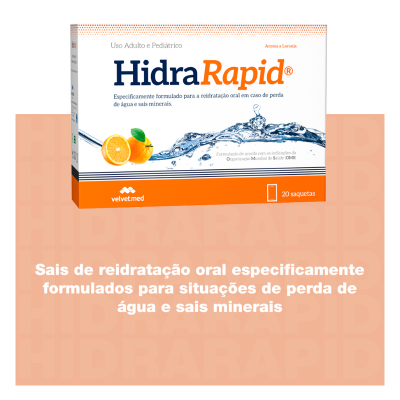 HidraRapid Solução Reidratação Oral 20 Saquetas | Farmácia d'Arrábida