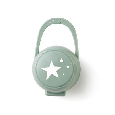 8424568148271 Saro Caixa Porta-chupeta Galaxy Verde | Caixa p/ 2 Chupetas | Higiénica e Prática | Evita Perdas | Livre de BPA