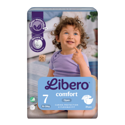 7581157 Libero Comfort 7 Fralda 16-26kg | 20 Fraldas - Proteção até 12 Horas