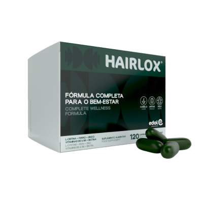 6620393 Hairlox Suplemento Alimentar 120 Cápsulas | Para Cabelo e Unhas | Com Biotina + Zinco + L-Cistina