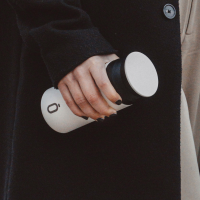 Runbott Copo Térmico Mii Powder Pink 350ml | Com Infusor | Mantém Quente 12h & Frio 24h