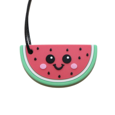 9343900011853 Jellystone Colar Mordedor Melancia | Silicone Alimentar para Ansiedade Infantil | Comp 30cm