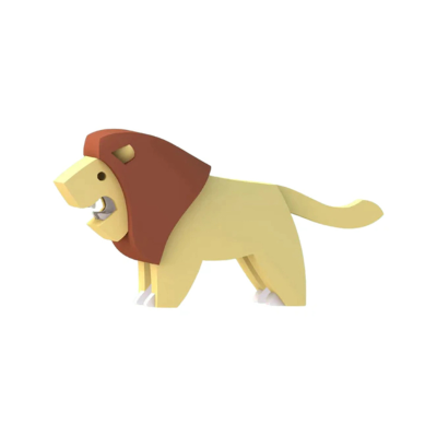 HalfToys Construção Magnética Leão | Brinquedo Educativo Anatomia | A Partir de 3 Anos