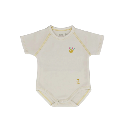 8056209780139 JBimbi Body Manga Curta Warm Creme 0-36M | Algodão Orgânico | Modelo de Inverno
