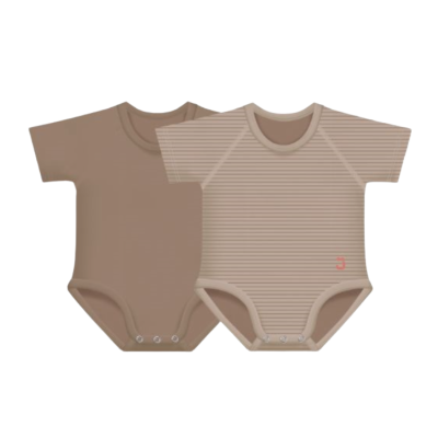 8056209781129 JBimbi Body 4 Estações Pack 2un Castanho | Algodão Bio 0-36Meses | Tamanho Único Ajustável