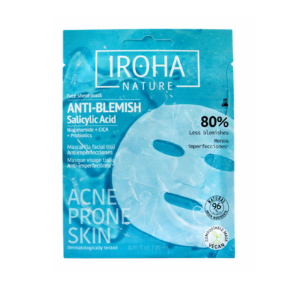8436036436896 Iroha Máscara Facial Acne Prone Skin | Anti-Imperfeições | Ácido Salicílico & Retinol | Para Pele Acneica