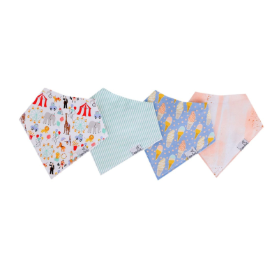810123794027 Copper Pearl Conjunto de 4 Bandanas Bibs Bailey | Ajustáveis 0-36 Meses | Perfeitas para a fase da dentição