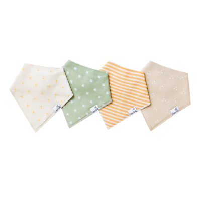 Copper Pearl Conjunto de 4 Bandanas Santa Fé | Padrão Boho | Ajustável 3-36 Meses