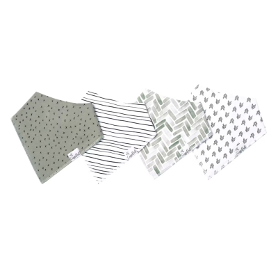 1002195 Copper Pearl Bandanas Bibs Padrão Alta | Conjunto de 4 | Ajustável 3-36 Meses