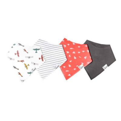 1002194 Copper Pearl Bandanas Bibs Padrão Ace | Conjunto de 4 | Ajustável 3-36 Meses