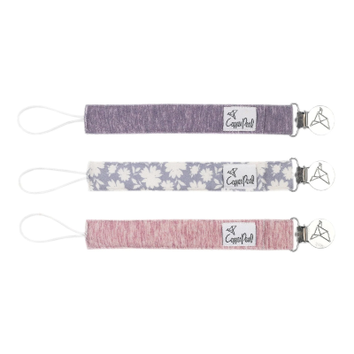 1002231 Copper Pearl Clipes para Chupeta Padrão Lacie | Set de 3 Clipes para Prender na Chupeta