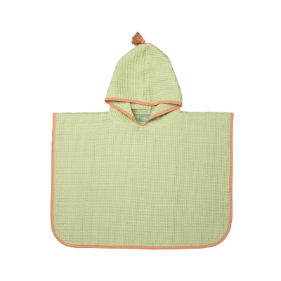1000005000012 Molis&Co Poncho Toalha com Capuz Green Splash 1-2 Anos | Para Piscina e Praia