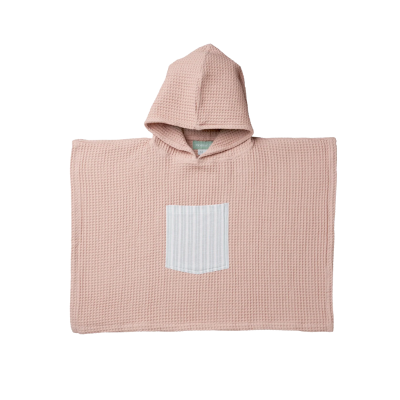 1001004000034 Molis&Co Poncho Toalha com Capuz Riscas 3-4 Anos | Para Piscina e Praia