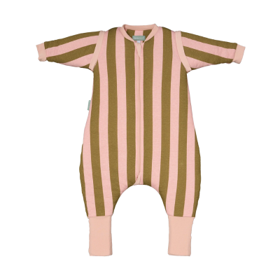 Molis&Co Macacão de Dormir com Mangas Khaki Rose +2Ano TOG 2.5| Saco de Dormir Mangas + Meias Removíveis