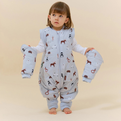 8436579286149 Molis&Co Macacão de Dormir com Mangas Winter Animals +2Anos TOG 2.5| Saco de Dormir Meia + Manga Removível