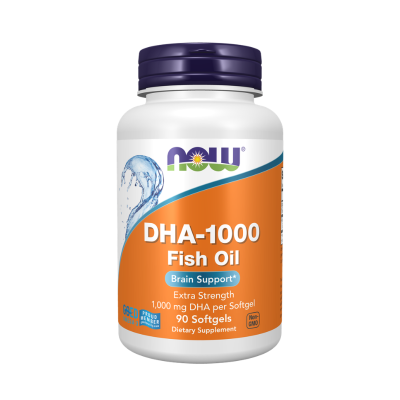 1002247 NOW DHA-1000 Óleo de Peixe Extra Forte 90 Cápsulas | Cérebro, memória e função cognitiva