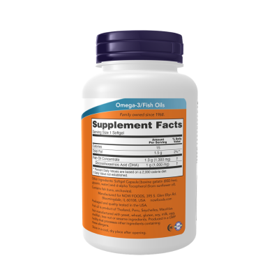 NOW DHA-1000 Óleo de Peixe Extra Forte 90 Cápsulas | Farmácia d'Arrábida