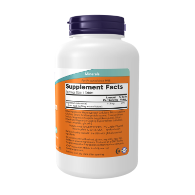 NOW Magnesium Malate 1000mg 180 Comprimidos | Farmácia d'Arrábida