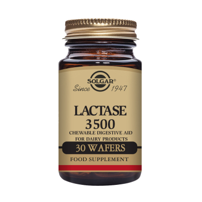 1002242 Solgar Lactase 3500 30 Comprimidos Mastigáveis | Enzima Lactose | Sabor Baunilha