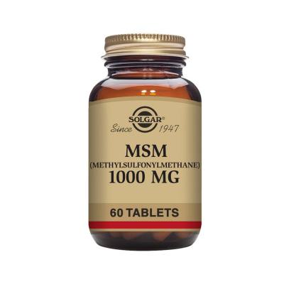 Solgar MSM 1000mg 60 Cápsulas | Metilsulfonilmetano | Articulações, Pele e Unhas