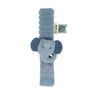 Trixie Roca Pulso Mrs. Elephant 0+Meses | Algodão Orgânico | Sons e Estimulação